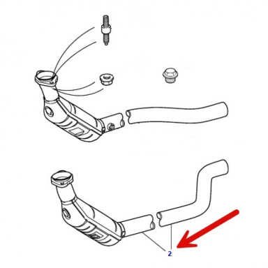 CATALYTIC CONVERTER EXHAUST DOWNPIPE LEFT DRIVERS SIDE  XR815860